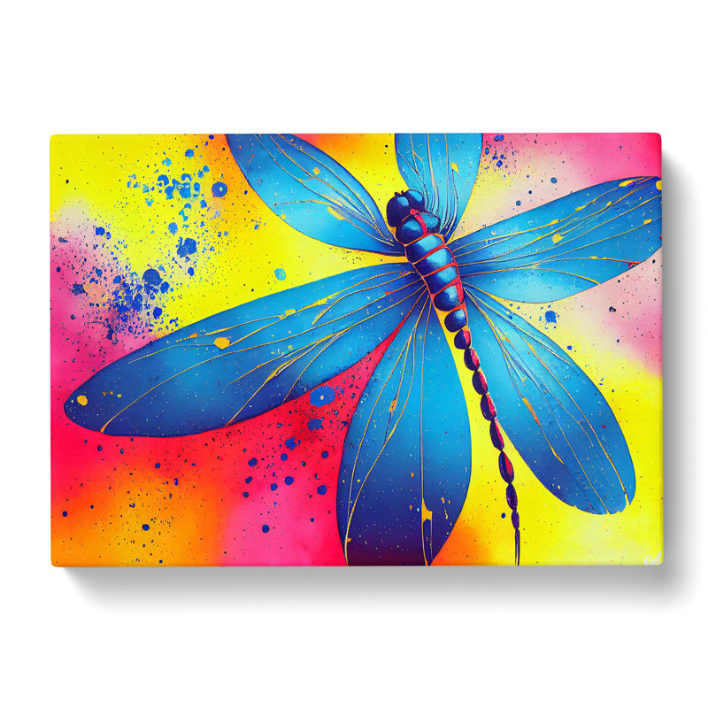 Dragonfly Splash Vol.1 Abstract - Wrapped Canvas, 40cm H x 60cm W x 3cm D