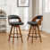 Cayuga Modern Swivel Upholstered Counter Stools with Open Low Back