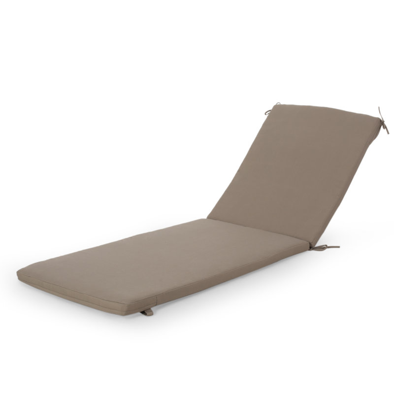 Outdoor 2'' Chaise Lounge Seat / Back Cushion, Khaki