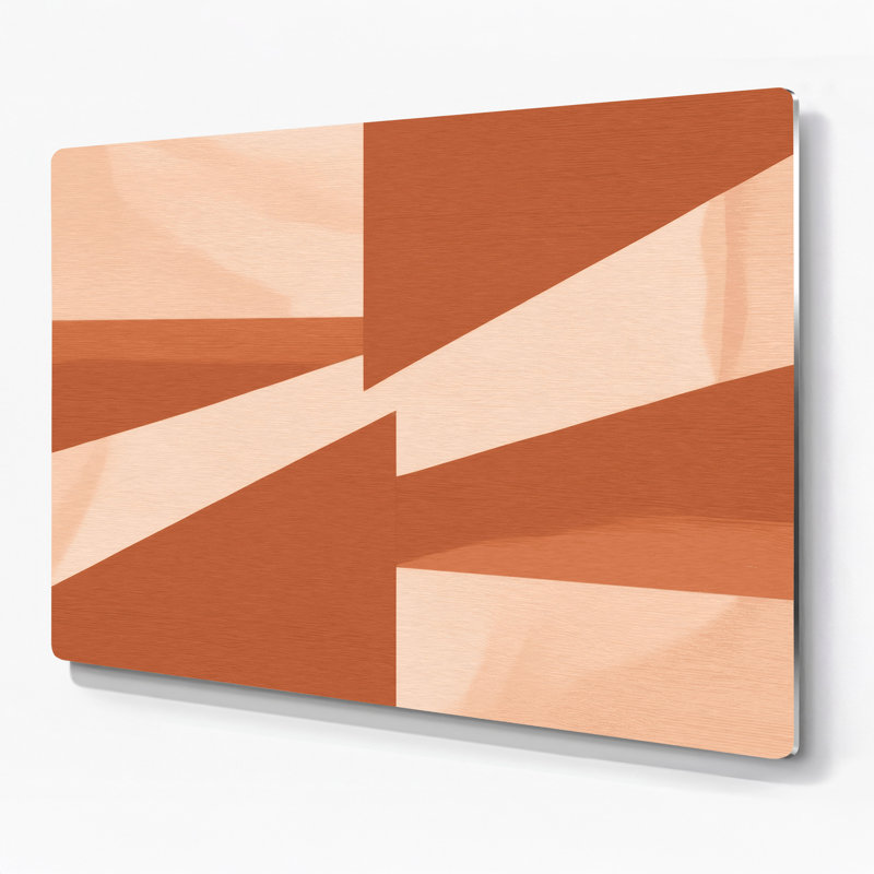 Minimalisme 27, art mural en métal beige, H 20 po x l 24 po