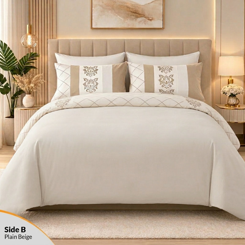 Premium Brushed Microfiber Duvet Cover Set – Luxury Reversible, Ultra-Soft, Hypoallergenic with Zipper Closure & Corner Ties