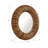 Neutral Wood Accent Mirror, Grooved Texture - 36" x 5" x 36"