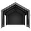 Carport Car Canopy  Heavy Duty Outdoor Car Shelter with Sidewalls -547683364-547683365