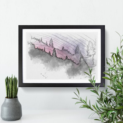 Purple Forest 1 Piece Single Picture Frame Wall Art