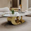 Table basse moderne en faux marbre