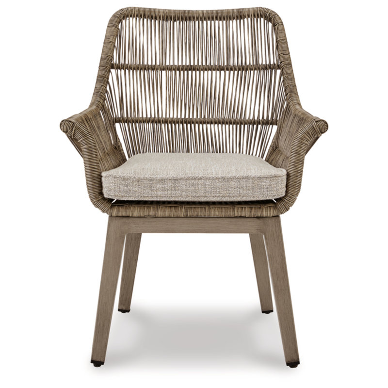 Brewer Premium All-Weather Wicker Outdoor Dining Armchair with Cushion