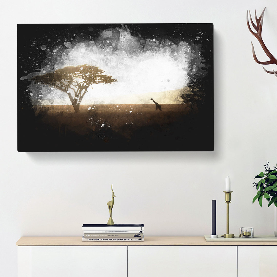 Giraffe In Tanzania - Wrapped Canvas