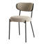 2 chaises de salle à manger - avec dossier en placage de frêne, pieds en métal, revêtement brun, cuisine ergonomique (2) et brun, ergonomique, capacité maximale de 250 lb