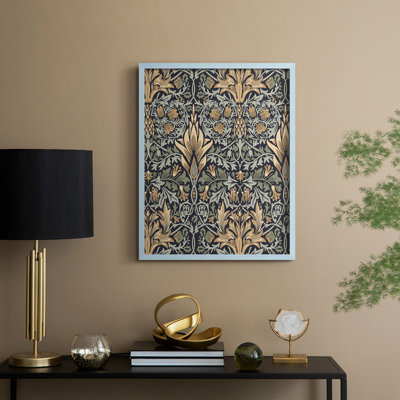 Impression abstraite vintage encadrée CLxx - bois massif