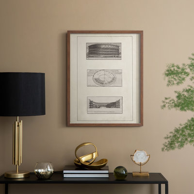 Croquis rétro CVII, reproduction encadrée - bois massif