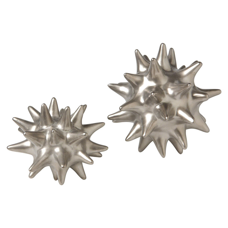 Urchin, 7" H x 7" W x 7" D, Antique Gold