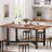 Aveline Extendable Dining Table 47" To 63" - Expandable Table With X-Brace Metal Legs, Smooth Glide Mechanism, Seats 6-8, Space Saving For Small Areas-1729378925