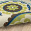 Tapis d'intérieur / extérieur à motif géométrique ivoire / bleu / brun Riordan-14868776