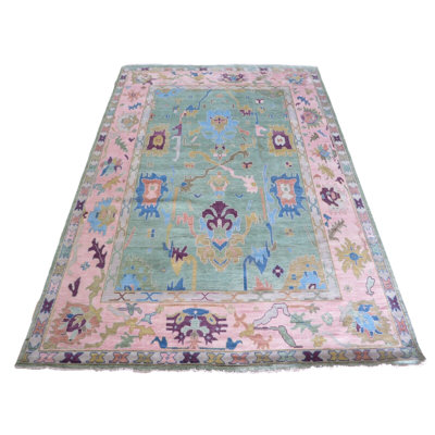 One-of-a-Kind 9'10" X 14' Wool Area Rug in Green