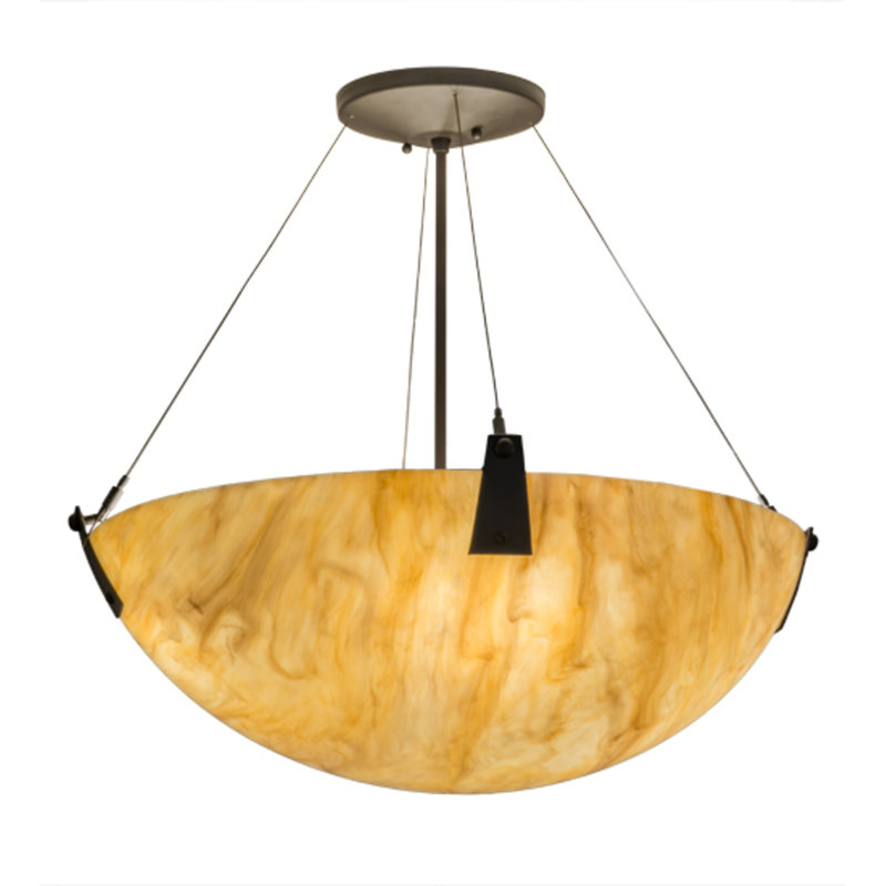 Luminaire suspendu bol / urne simple 4 lumières