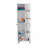 Urano Corner Linen Cabinet, Five External Shelves, Single Door, Four Interior Shelves-1707316977