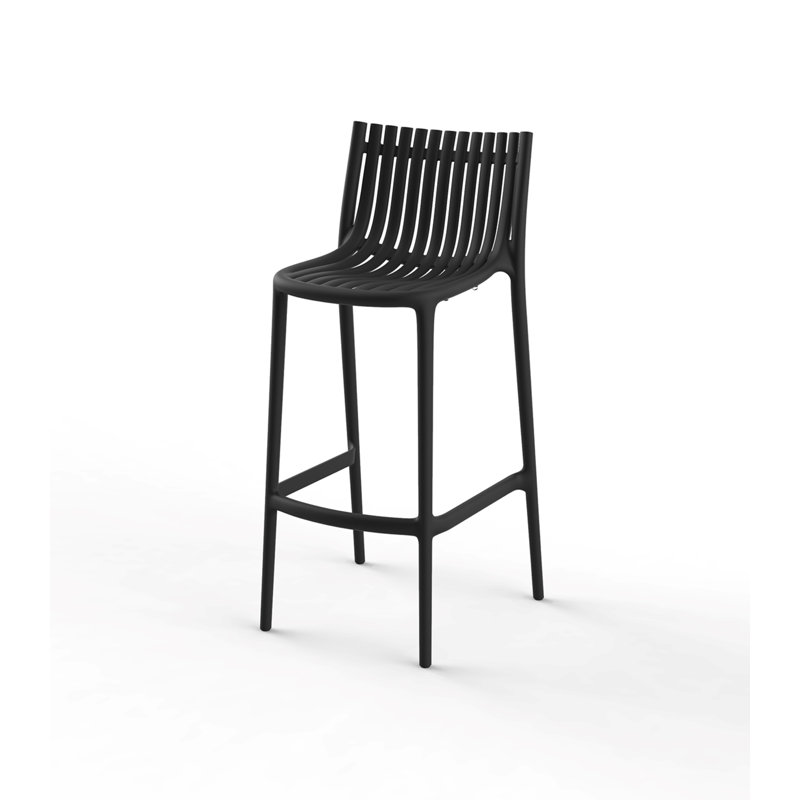 Ibiza 30” Patio Bar Stool, Black