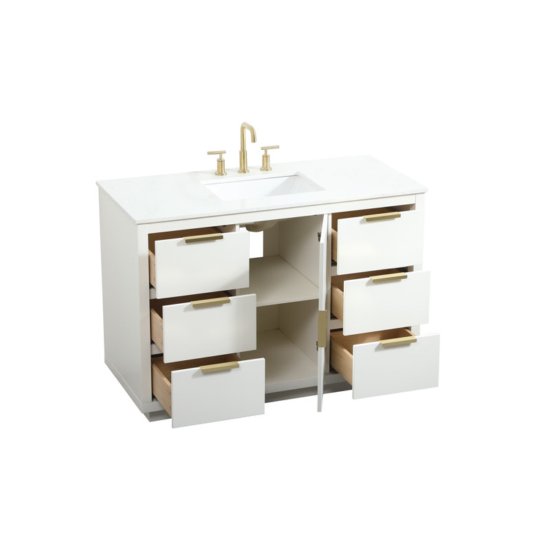 Ensemble de meuble-lavabo simple 48 po Broadlands, Blanc