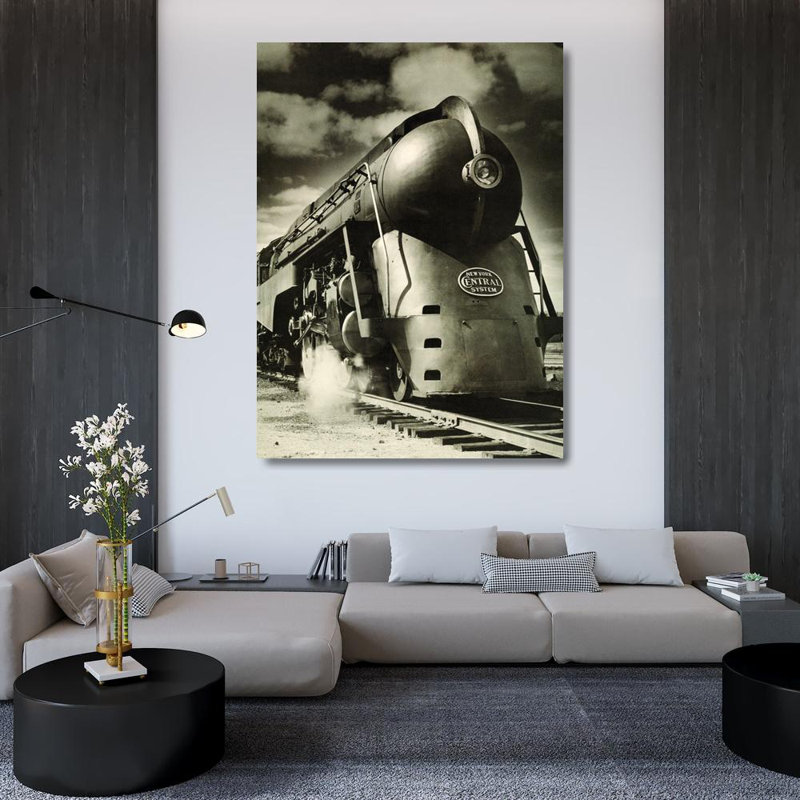 Train à vapeur, H 48 po x l 35 po