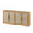 Rattan 4-Door Buffet Cabinet, Boho Sideboard, Large Credenza For Living Room, Hallway, And Kitchen Storage