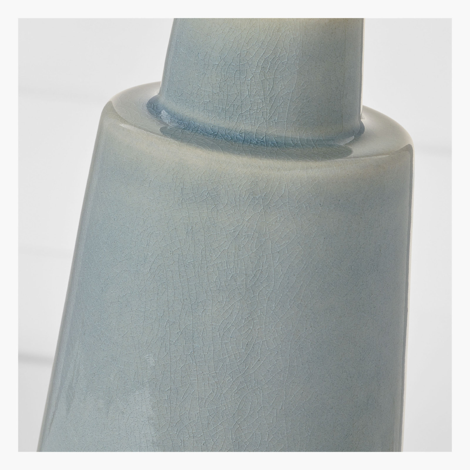 Jathan Table Lamp, Blue Anglia Crackle, 23" H x 11" W x 11" D