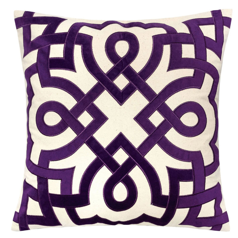 Danbury Appliqued Feather Throw Pillow