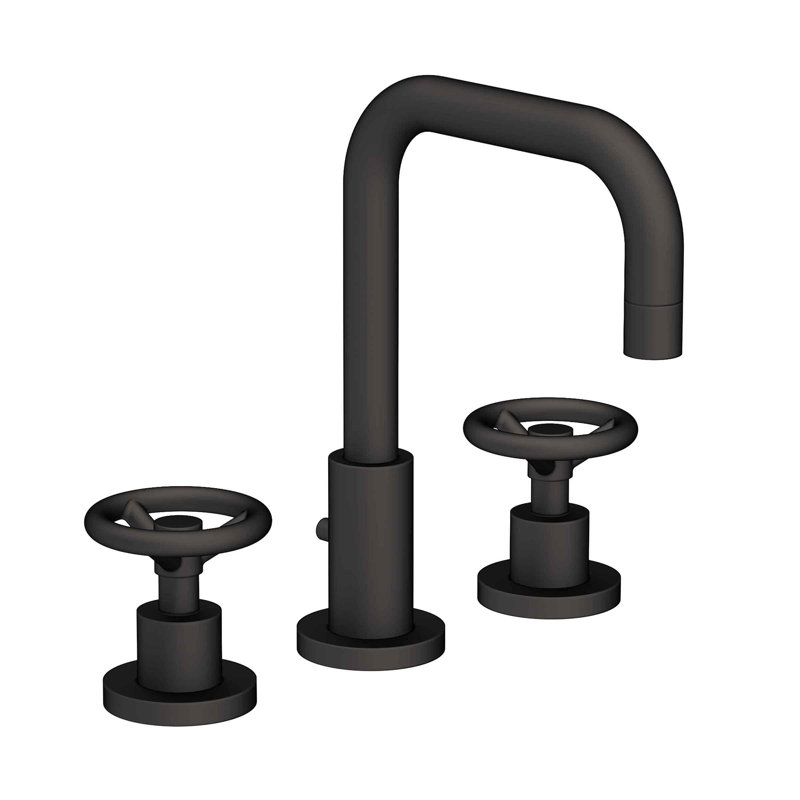 Tyler Widespread Bathroom Faucet with Drain Assembly, Flat Black