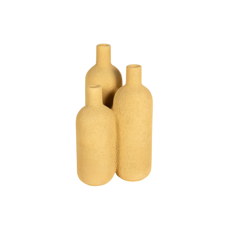 CERAMIC VASE 16X16x29 CM, Yellow