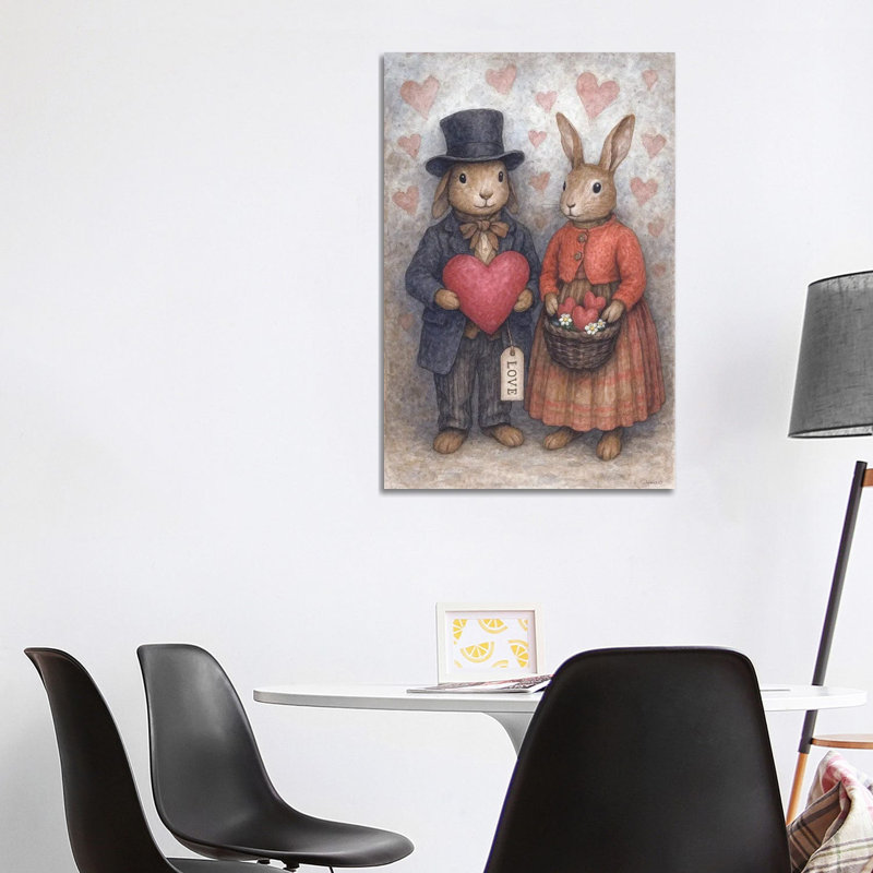 Hoppy Every After 1 Piece Wall Art on Canvas, 101.6 cm H x 66.04 cm W x 1.905 cm D, Does Not Apply