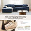 Canapé en nuage compressé avec coussin de 90 po sans assemblage requis-1845714485