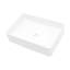 Lavabo vasque de salle de bain rectangulaire en céramique blanche - Design moderne, résistance aux taches, longévité rectangulaire, installation polyvalente