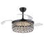 48" Dimmable Crystal Ceiling Fan With Led Lights And Remote Control-865544063