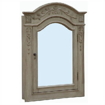 Armoire à pharmacie à fixation en surface à fixation murale 2 portes keper, Blanc perle