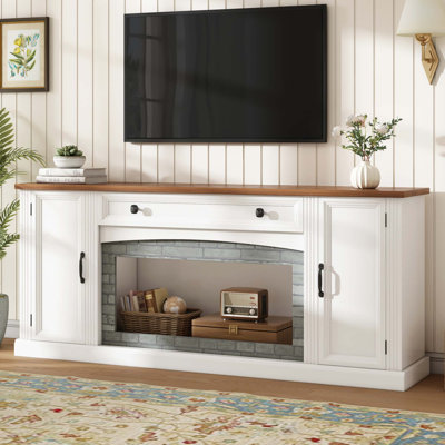 Meuble télé contemporain avec rangement spacieux et gestion des câbles