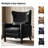 Alexis Transitional Faux Leather Manual Recliner with Wingback Design-1853707007
