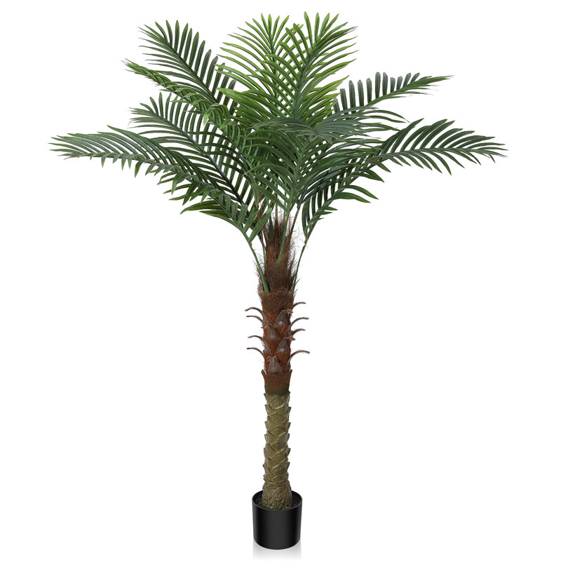 Palmier de canne doré artificiel Adcock en pot, plante artificielle pour la décoration intérieure, 1