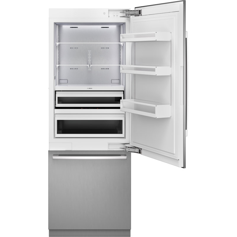 30" Bottom Freezer Built-in Refrigerator, Stainless Steel