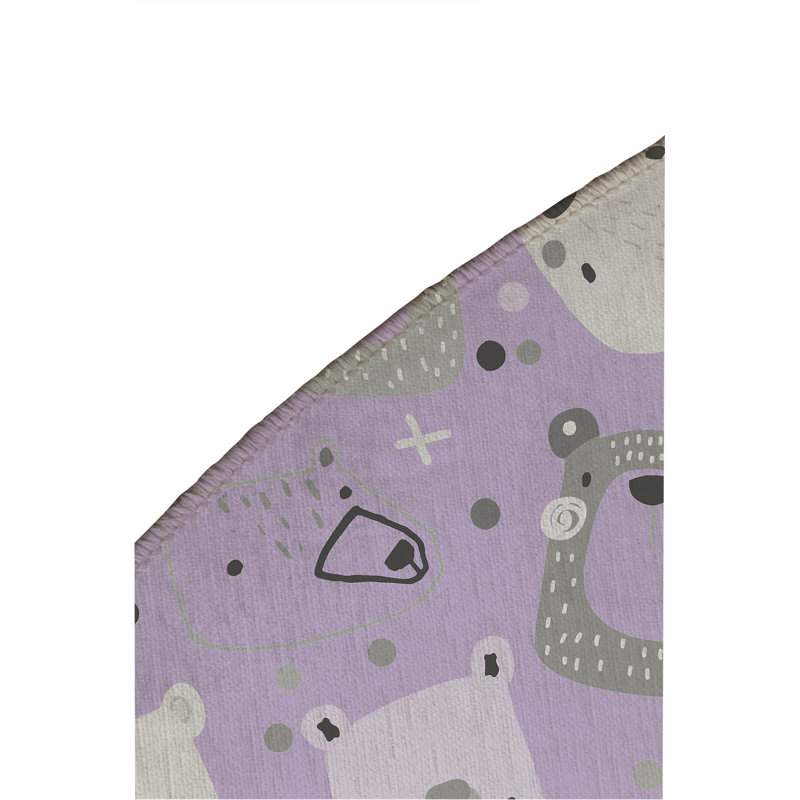 Tapis de jeu Bear Face, Rond 5 pi