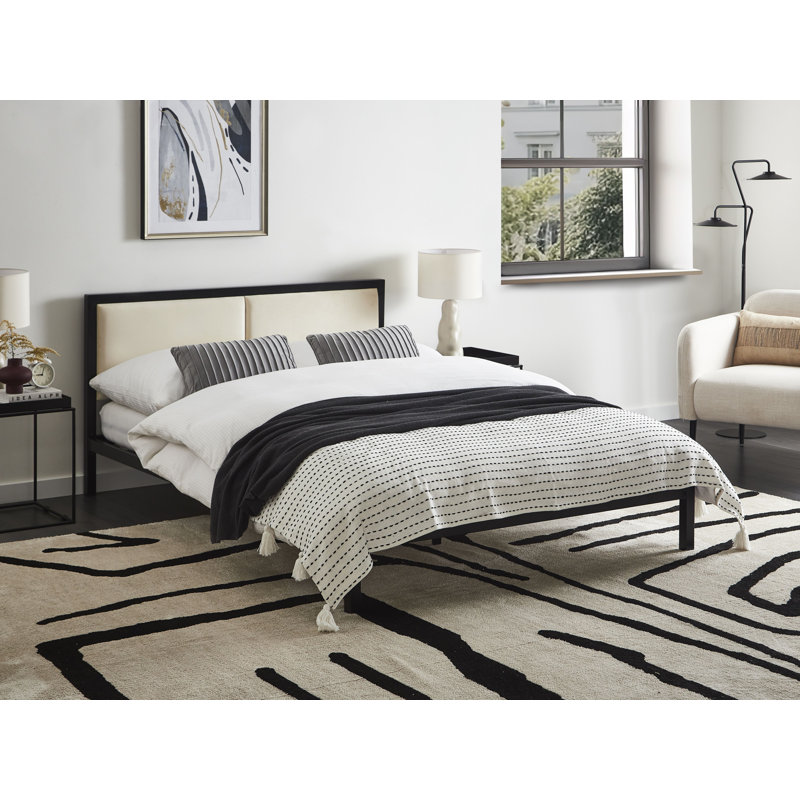 Sorin Upholstered Velvet Bed, European Double (140 x 200 cm)