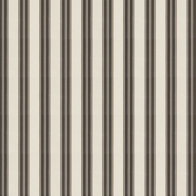 Tissu Sunbrella à rayures 46 po, Noir / taupe