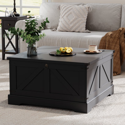 August Grove® Farmhouse Square Lift Top Coffee Table With Storage -  5954EB726EAD4743BACBEEF6F8F094DC