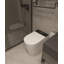 Toilette compacte compacte avec siège de bidet intégré, conception sans réservoir moderne avec profondeur de 23,25 po, chasse d'eau à ouverture automatique, siège chauffant, séchoir à air chaud instantané pour les petites salles de bain, blanc av