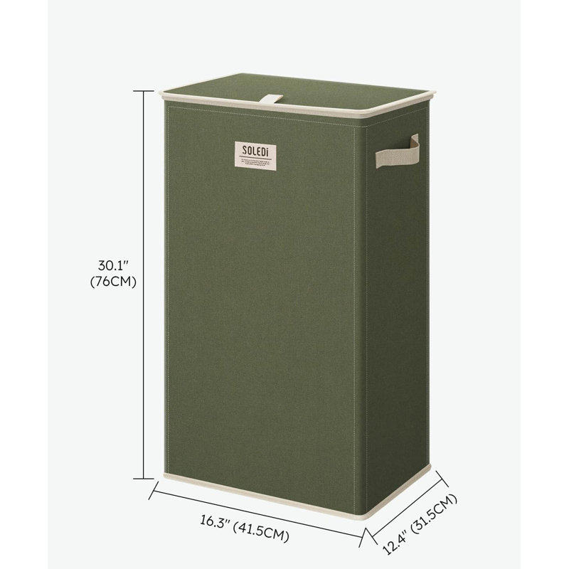 Fabric Laundry Hamper, Avocado Green