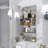 Rectangular Recessed Or Wall Mount Aluminum Frameless Medicine Cabinet Mirror With Adjustable Glass Shelves-883563180