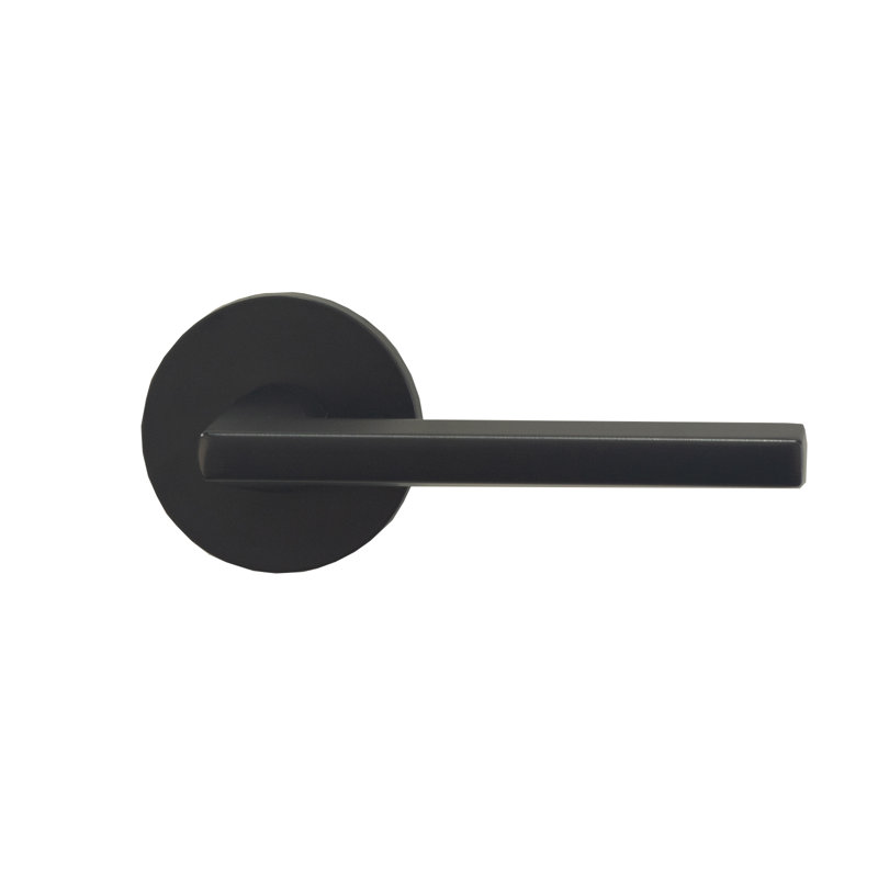 Flat Door Lever with Round Rosette, Passage