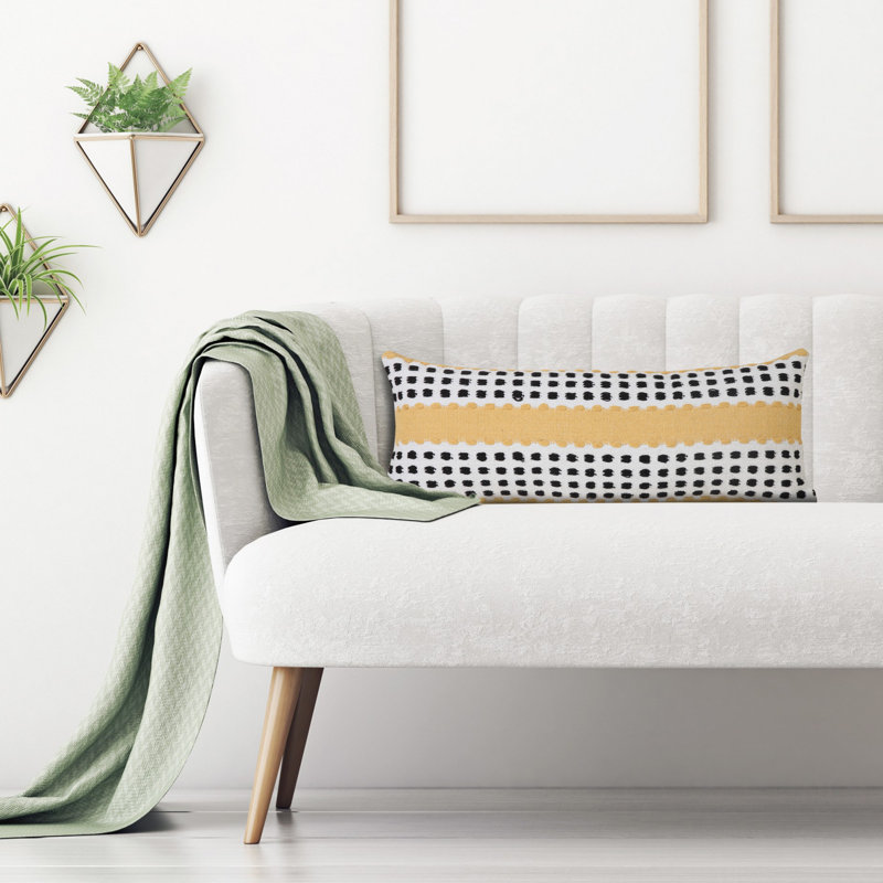  Housse et insert de coussin rectangulaire double en coton Club, Housse de coussin seulement - sans coussin