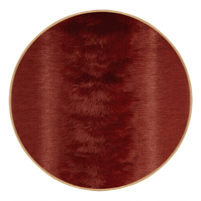 Tapis brun uni lavable à la machine