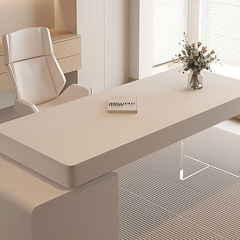 Minimalist Cream-Tone Desk, 29.5" H x 47.2" W x 23.6" D