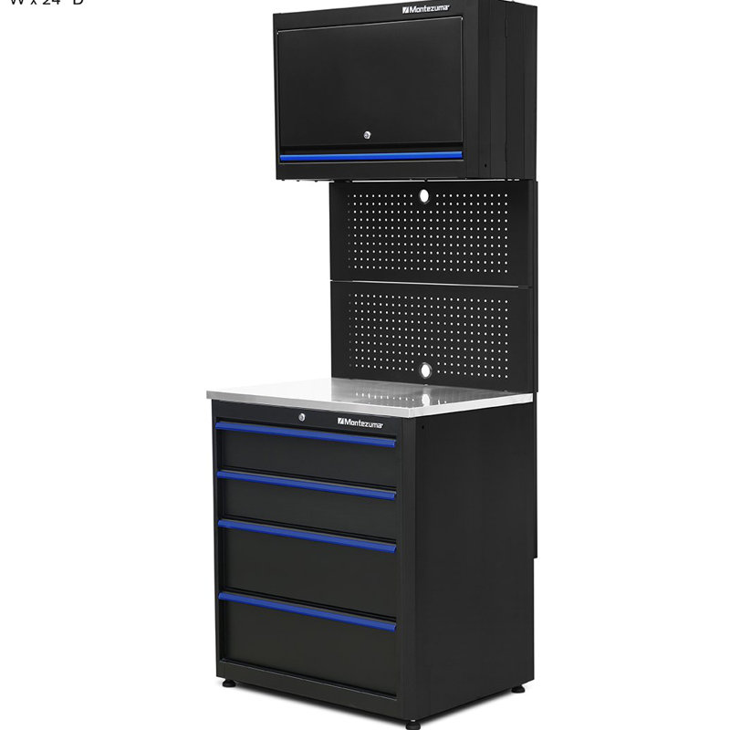 Ensemble de rangement pour poste de travail et outils en acier 3 pièces