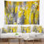 Tapisserie de motif abstrait gris et jaune-28484228